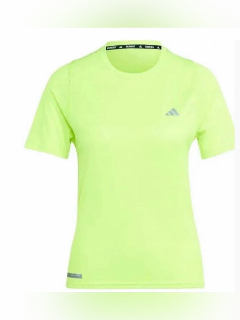 adidas Neon Yellow Mesh Panel Athletic Tee